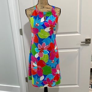 Jude Connally hibiscus floral dress
